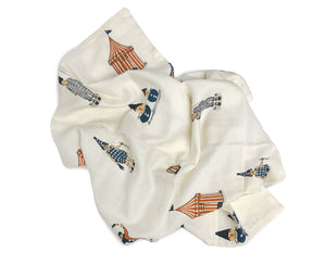 Gamcha Clown Print Organic Cotton Swaddle